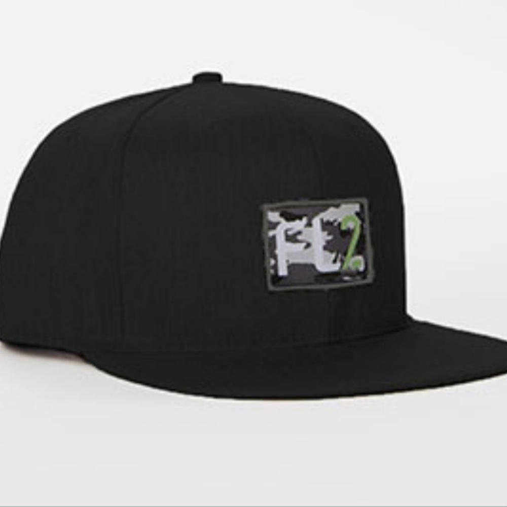 FL2 CAMO CAP HAT SNAPBACK BLACK NWT POLYESTER COTTON